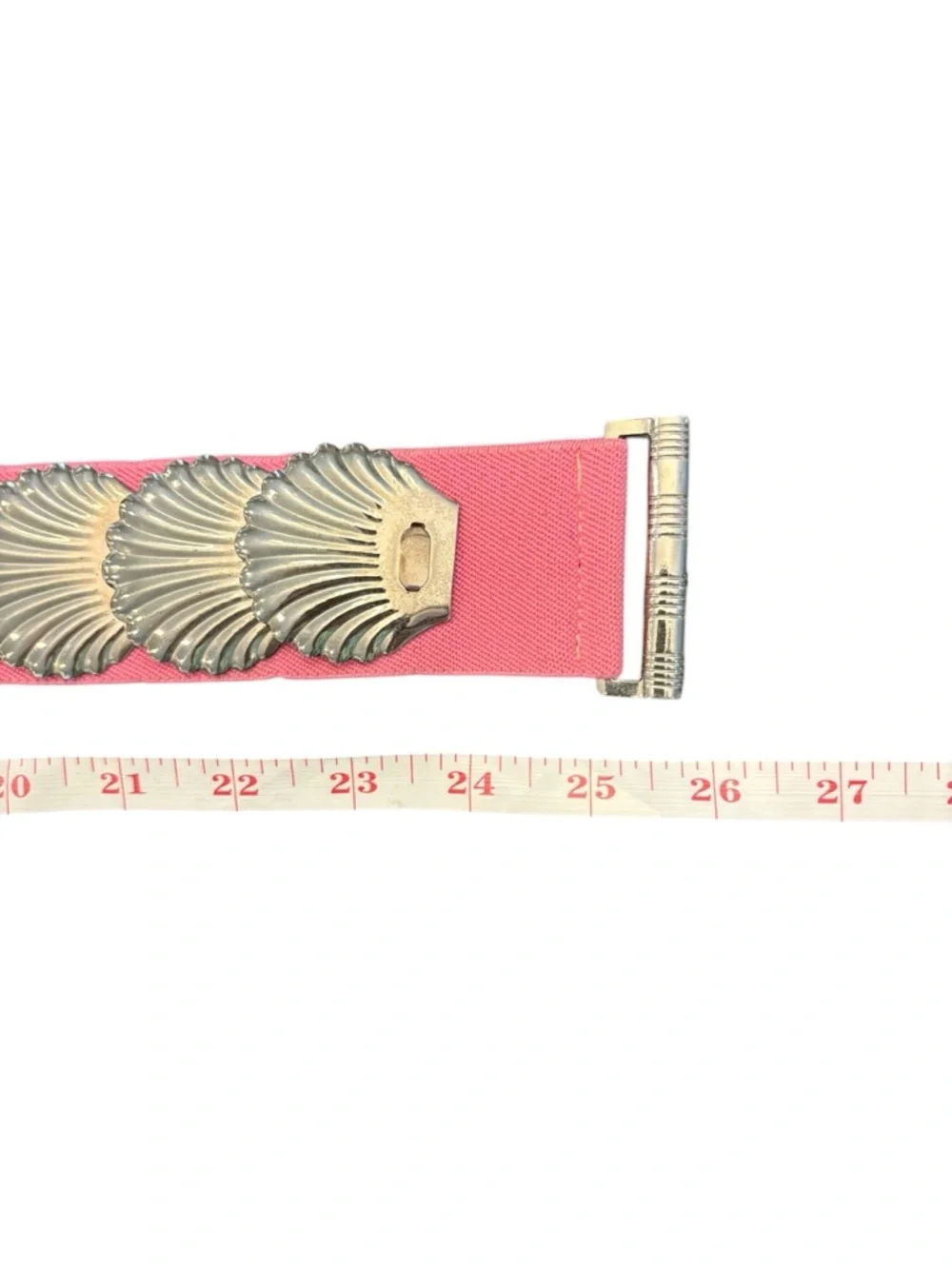 Silver-Tone Shell Waist Belt Fish Scale 25-29” Stretch‎ Mermaidcore Festival